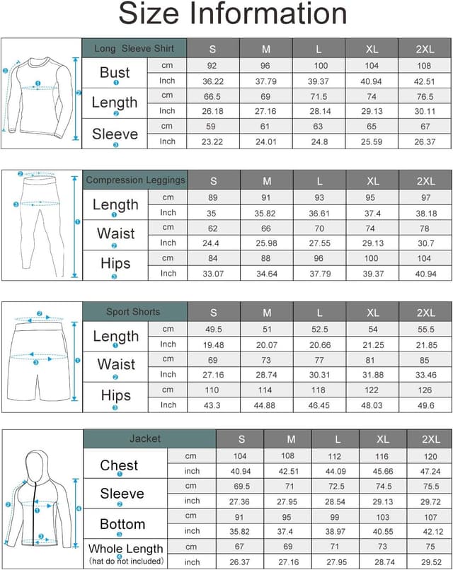 Thumbnail 6 de MEETYOO Kompressionsshirt Herren 4-teilig