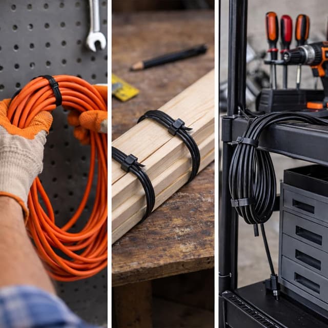 Detalle de Bridas para cables 500x negro 100–300 mm