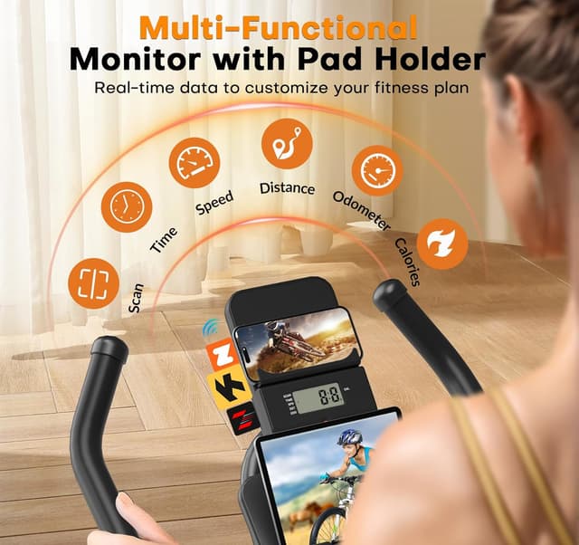 Thumbnail 5 de Adjustable Magnetic Resistance Exercise Bike 350 lbs capacity 🚴♀