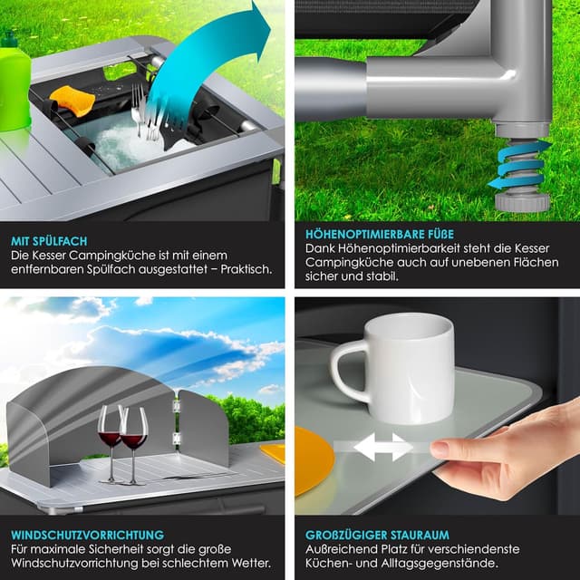 Thumbnail 5 de KESSER Campingküche F4 Anthrazit mit Aluminiumgestell