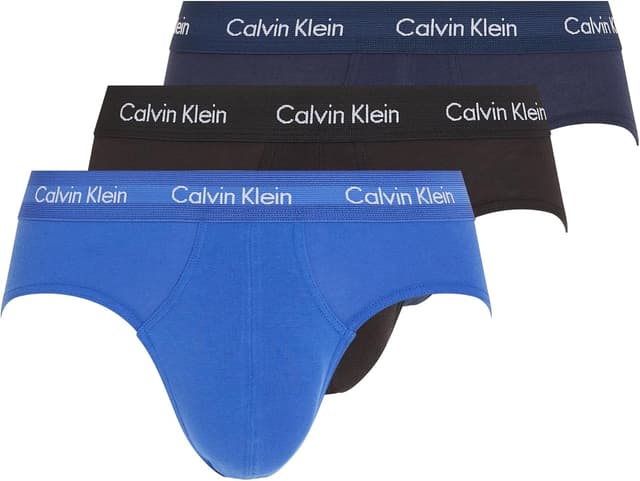 Detalle de Calvin Klein Herren 3er-Pack Slips 3P Hip Brief mit Stretch (Cotton Stretch)