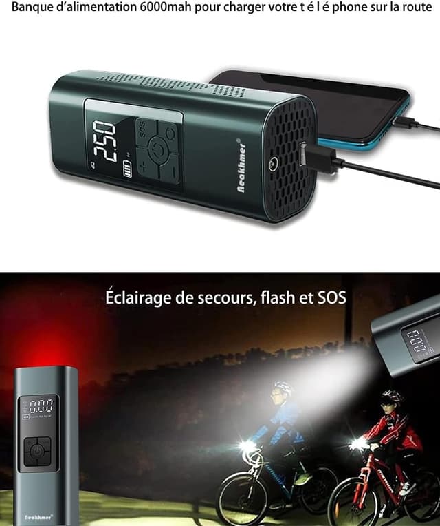 Thumbnail 6 de Neakhmer Tragbarer Luftkompressor 12 V mit 140 PSI