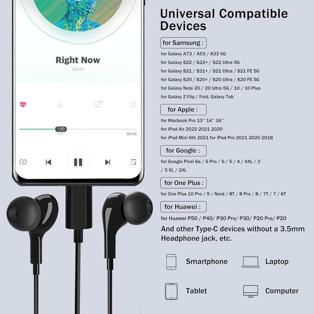 Thumbnail 1 de Cuffie USB‑C con microfono per Galaxy e iPhone