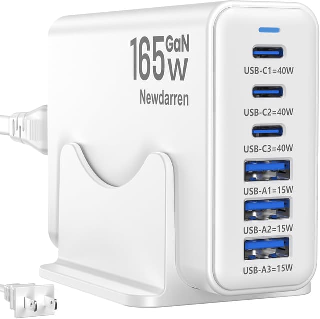 Detalle de iPhone 17 Charger 165W GaN 6-Port Hub