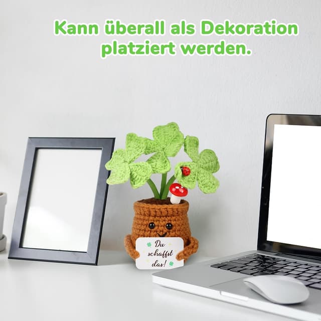 Detalle 2 de WenmthG Glücksbringer Vierblatt Kleeblatt