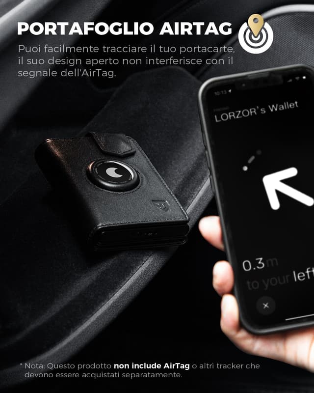 Thumbnail 6 de LORZOR Portafoglio Airtag Slim 10 carte