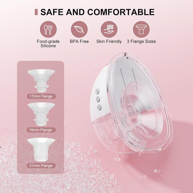 Detalle de BaeMee wearable breast pump 17mm flange