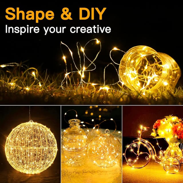 Thumbnail 4 de Ollny 2 Packs 5m 50 LED Fairy Lights Warm White