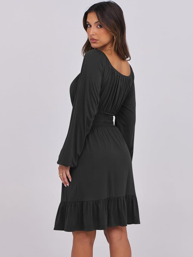 Thumbnail 4 de ANRABESS Long Sleeve Square Neck Dress
