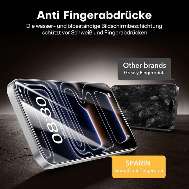 Thumbnail 4 de SPARIN iPhone 17 Pro 6,3 Zoll Displayschutz