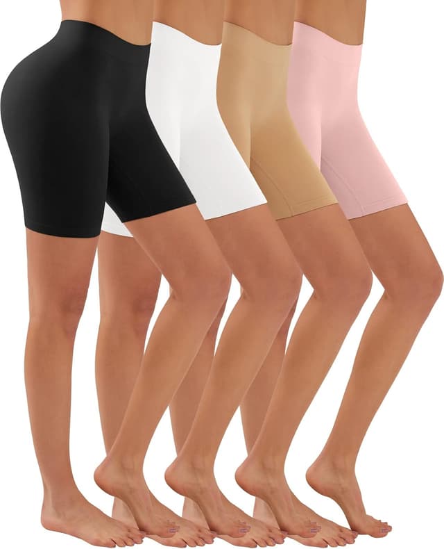 Detalle de YADIFEN Anti-Chafing Seamless Shorts for Women – 4-way stretch slip shorts for under dresses