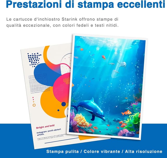 Detalle de Multipack 8 cartucce LC421XL Starink compatibili Brother LC421XL per DCP-J1050DW e MFC-J1010DW