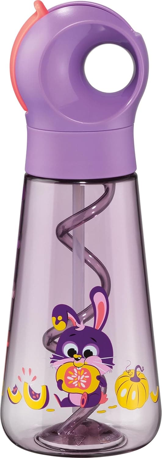 Detalle de Maped Picnik Ecozen gourde 500 ml Lapin Violet Fluo à paille intégrée