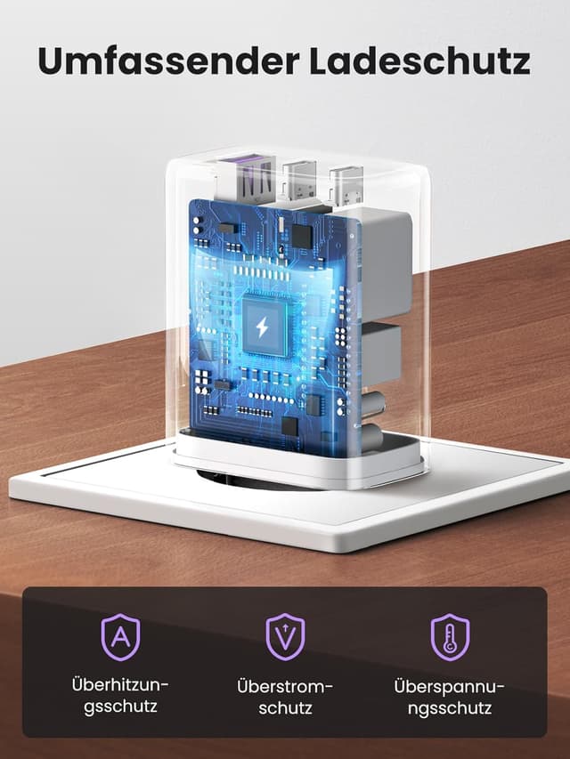 Thumbnail 6 de UGREEN USB C Ladegerät 65W PD 3‑Port Schnellladegerät