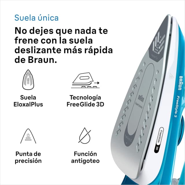 Thumbnail 1 de Braun FreeStyle 3 FI3144BL 🧳 Plancha de Vapor con Suela SuperCeramic