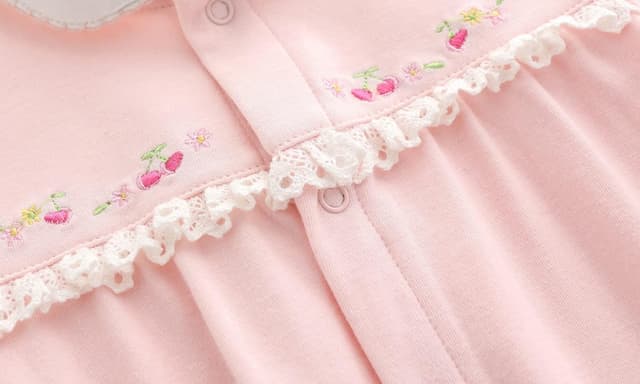 Detalle de KIDDLETOWN Baby Clothes Long Sleeve Romper (Organic Cotton) – cartoon footed bodysuit for 6–9 months