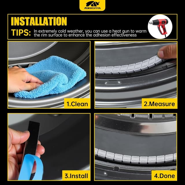 Thumbnail 6 de MIKKUPPA Low Profile Stick-On Wheel Weights (1/4oz & 0.25oz, 240 pcs)