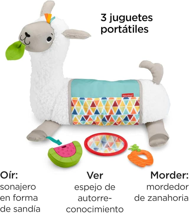 Detalle de Fisher-Price Llama crece conmigo cojín sensorial