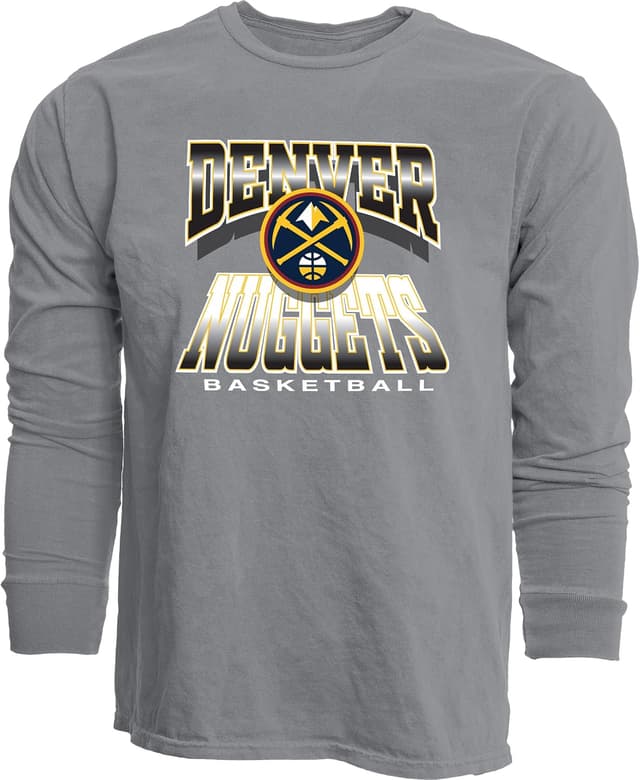 Detalle de Blue 84 NBA Officially Licensed Long Sleeve T-Shirt (Unisex) — Ringspun Gray Icon