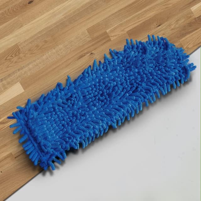 Detalle de BIOHY Wischmopp 50 cm aus Chenille – Microfasermopp blau (einzeln) für empfindliche & glatte Böden
