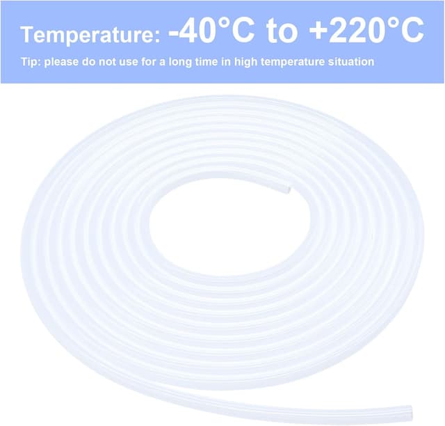 Detalle de iMeistek Silikonschläuche 5 mm Innendurchmesser × 7 mm Außendurchmesser (1 m) – transparenter Silikonschlauch in Lebensmittelqualität