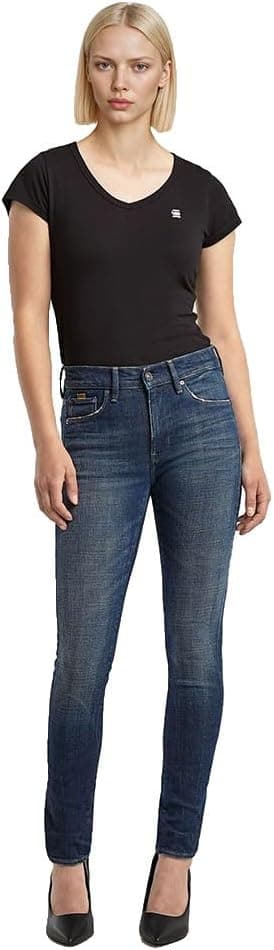 Detalle 2 de G-Star Damen 3301 Skinny Jeans – klassische 5-Taschen-Jeans mit High-Waist-Schnitt