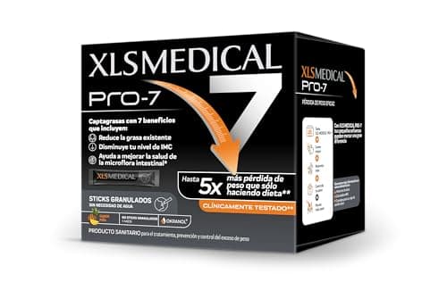 Detalle de XLS Medical Pro7 Pack de 1 mes (90 sticks) sabor piña: tratamiento con fibra natural para apoyar la pérdida de peso