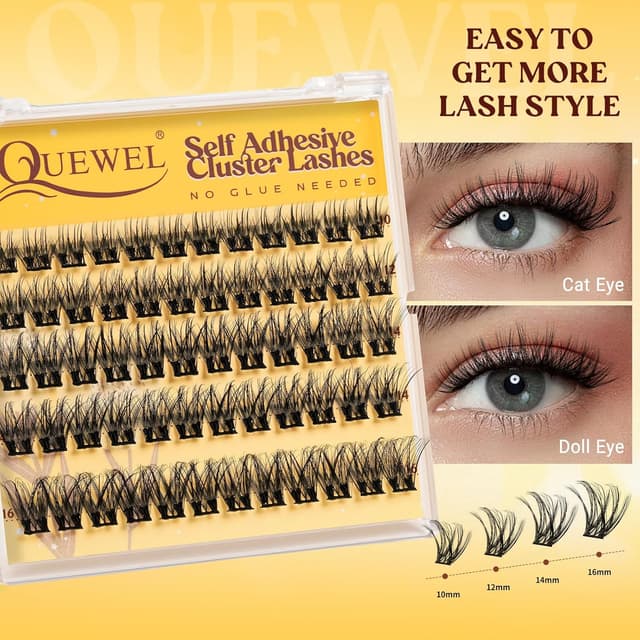 Detalle de QUEWEL MJ01 Selbstklebende Wimpern 60 STK