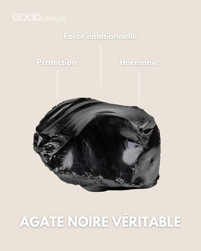 Detalle 2 de Bracelet couple GD GOOD.designs EST. 2015 avec lettre I et perles d’onyx naturel (6 mm)