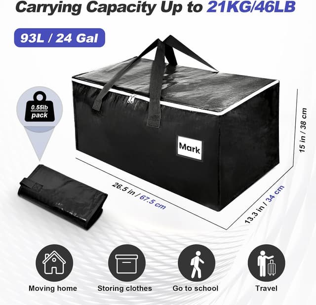 Detalle 2 de ZFWDSY Moving Boxes 8 Pack 93L moving bags