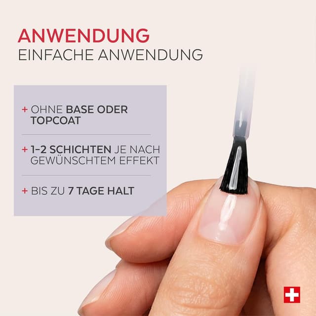 Detalle de PODERM Korrigierender & perfektionierender Pflege-Nagellack gegen gelbe Nägel mit Zitronen-Extrakt (8 ml)