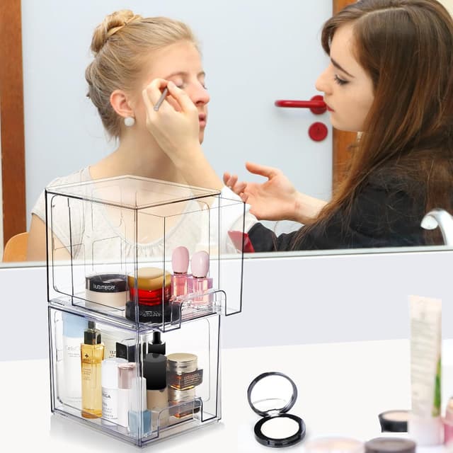 Thumbnail 5 de Greentainer Stackable Makeup Organisers 2 Pack