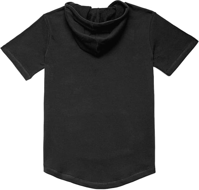 Detalle de Dubinik felpa uomo con cappuccio a maniche corte in cotone leggero (stile estivo)