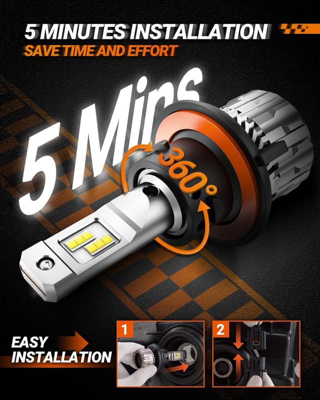 Detalle de SEALIGHT H13 / 9008 Light Bulb (Pack of 2) 46,000LM 6500K Cool White for Off-Road or Fog Lights