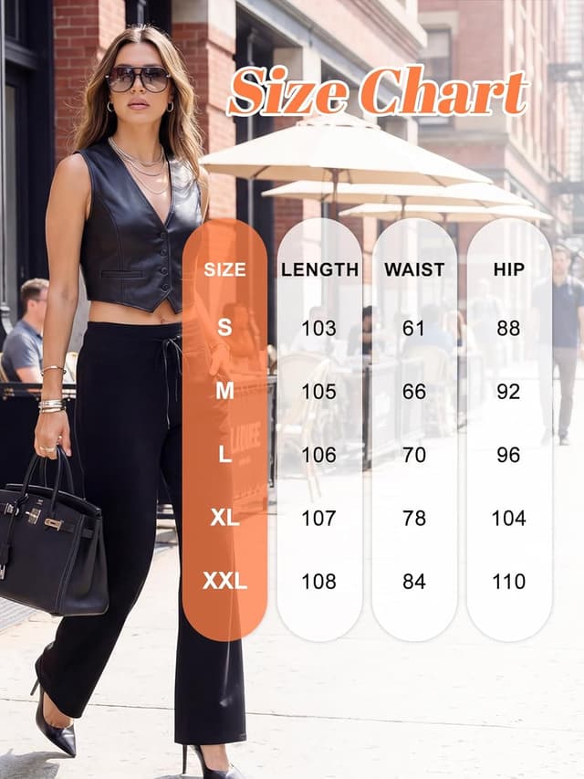 Detalle 2 de DDOBB women’s wide-leg yoga pants with pockets, high waist stretch and tummy control