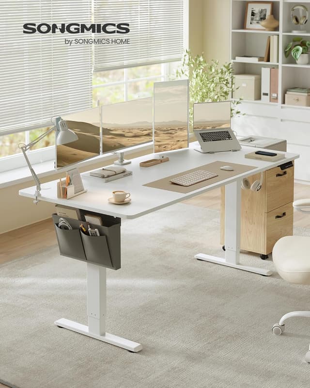 Thumbnail 1 de SONGMICS LSD138W01 Höhenverstellbarer Schreibtisch 180 x 80 cm