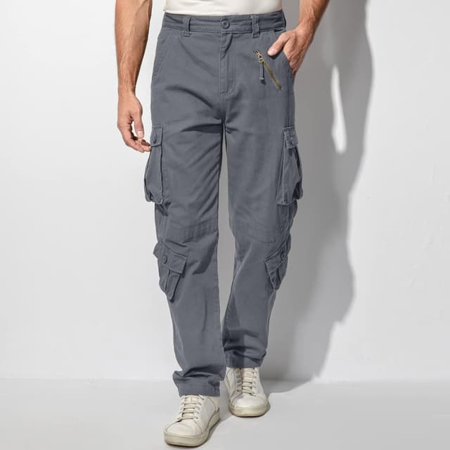 Detalle de Jessie Kidden Men’s Combat Camo Cargo Trousers (#7533) – Ripstop tactical work pants