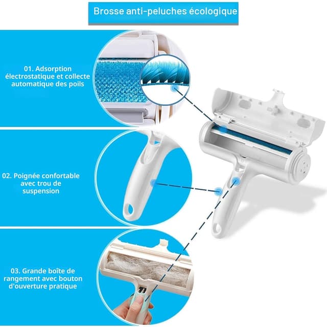 Thumbnail 4 de ACE2ACE Brosse anti-poils pour animaux