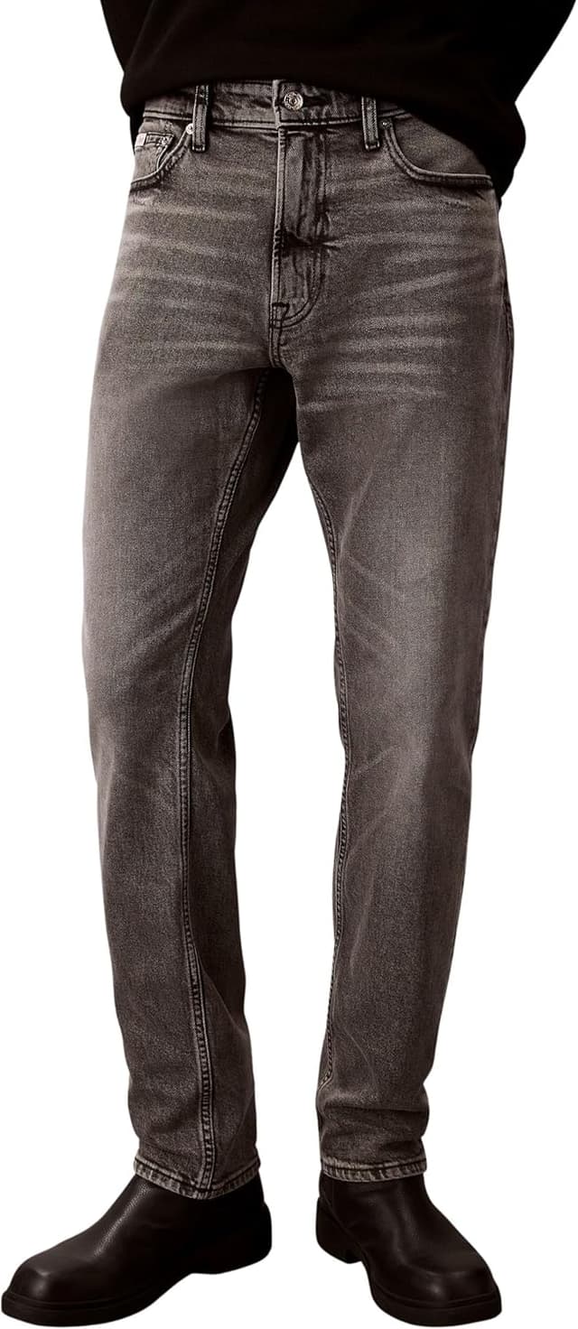 Detalle de Calvin Klein men’s slim Pewter Rock Jean (LV04RD705G)