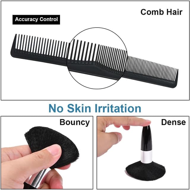 Detalle de AYBUY Mantellina per taglio capelli bambini verde con pettine e spazzola