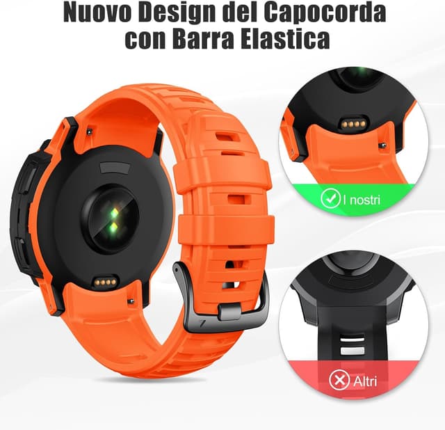 Detalle 2 de ANBEST Cinturino Garmin Instinct 2X 180-215 mm