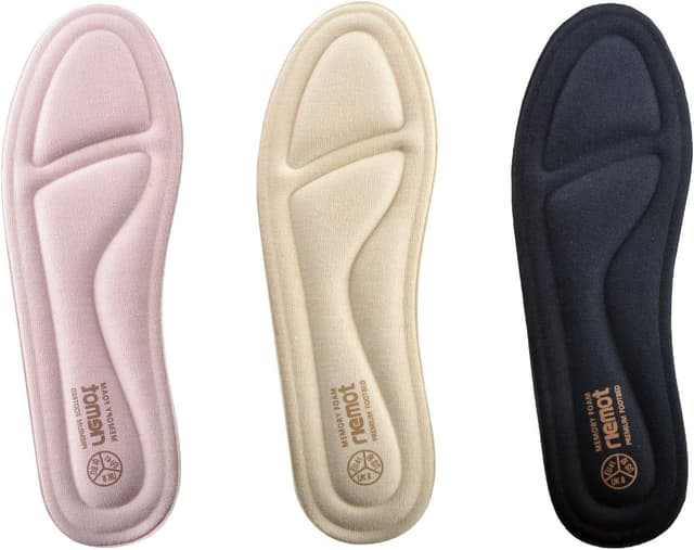 Detalle 2 de riemot Memory Foam Einlegesohlen mit Canvas-Top – für Damen & Herren, für Sneaker, Stiefel und Sport