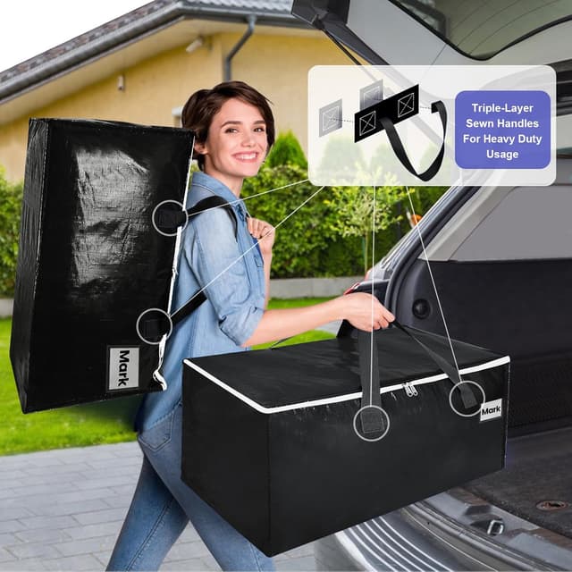 Detalle de ZFWDSY Moving Boxes 8 Pack 93L moving bags