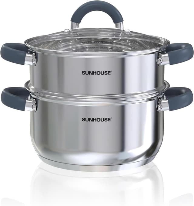 Detalle de SUNHOUSE 3-Quart Steamer Pot for Vegetables 🍲