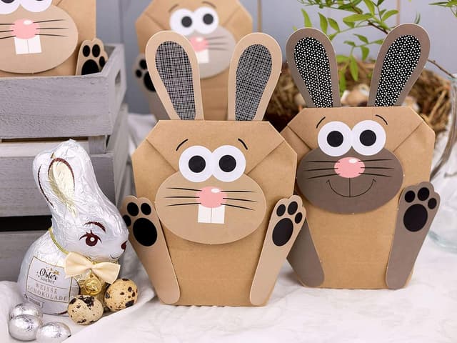 Detalle de Papierdrachen Osterhasen Tüten DIY 12 Stück
