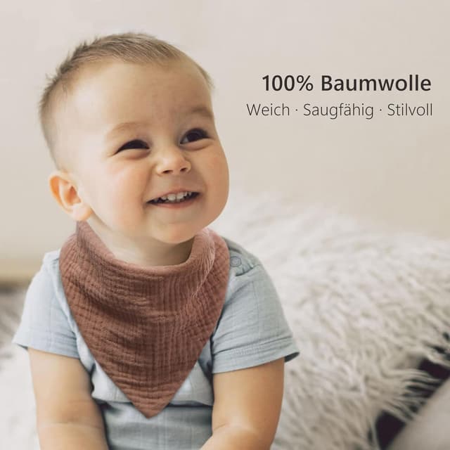 Detalle de Bearmoss Lätzchen Musselin Halstuch 8 Stück 👶