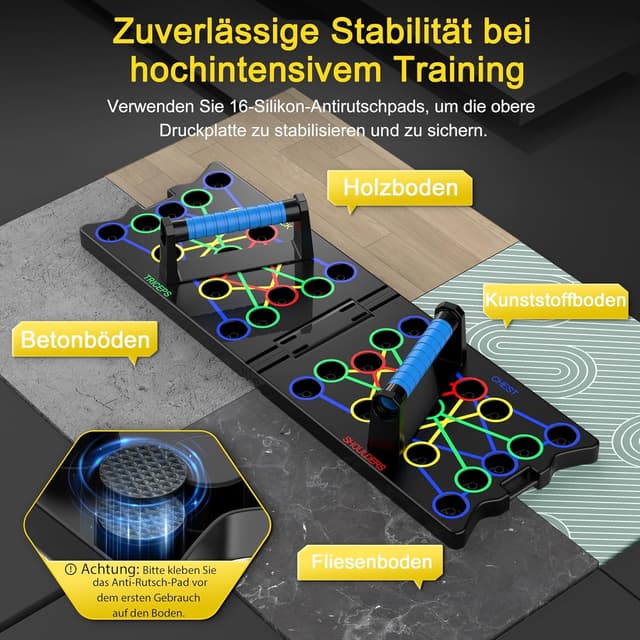 Thumbnail 1 de Faltbares Liegestützbrett 24‑in‑1 für Oberkörpertraining