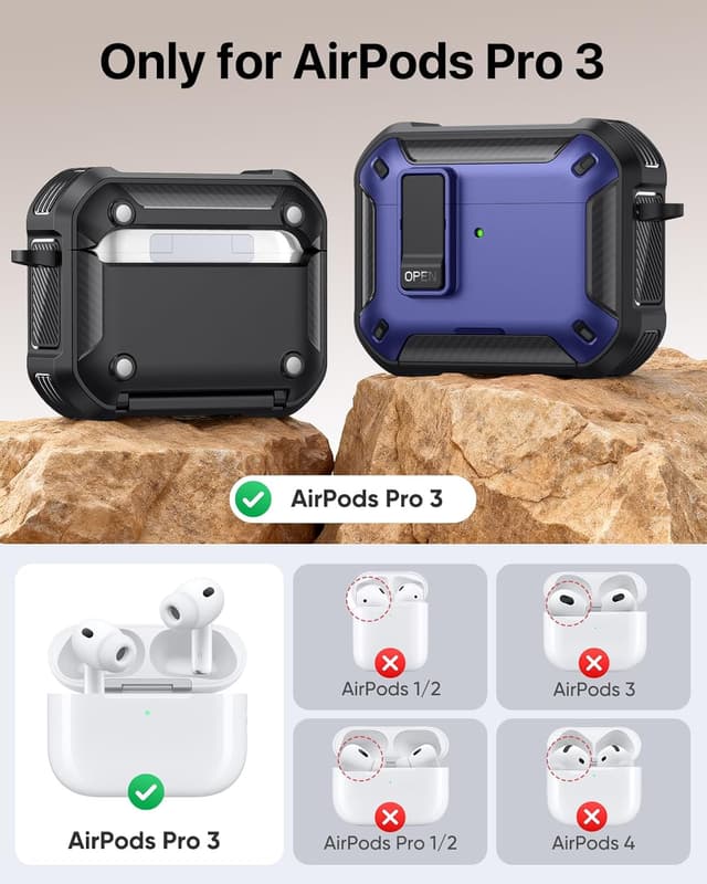 Detalle de MoKo AirPods Pro 3 case 2025 lock