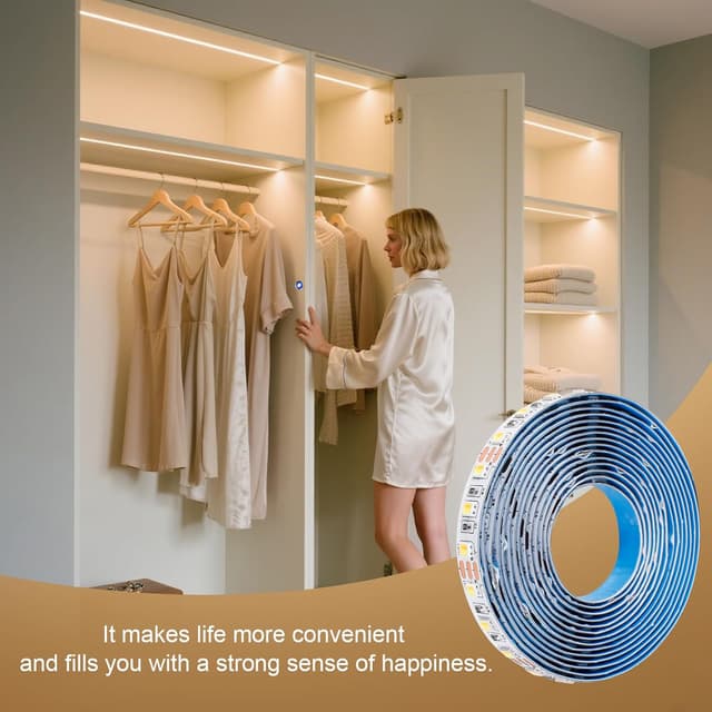 Detalle de CCT LED Light Strip 1 m (3000K–6500K) mit Touch-Dimmer, selbstklebend, 12V