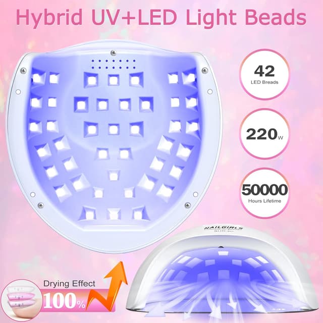 Detalle de NAILGIRLS Lampada UV unghie 220W portatile